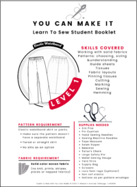 Learn to Sew ~Student Booklet